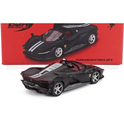 BBR MODELS FERRARI DAYTONA SP3 OPEN ROOF 2022 - MATT BLACK 1/64
