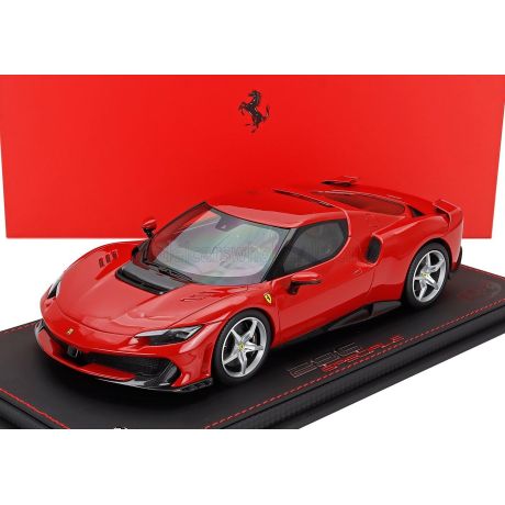 BBR MODELS FERRARI 296 SPECIALE 2025 - CON VETRINA - WITH SHOWCASE - ROSSO CORSA - RED 1/18