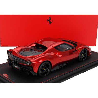 BBR MODELS FERRARI 296 SPECIALE 2025 - CON VETRINA - WITH SHOWCASE - ROSSO MAGMA - RED MET 1/18
