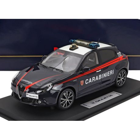 BBR MODELS ALFA ROMEO GIULIETTA VELOCE CARABINIERI 2018 - BLUE RED 1/18