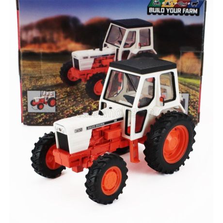BRITAINS DAVID BROWN 1410 4WD TRACTOR 1960 - WHITE ORANGE 1/32