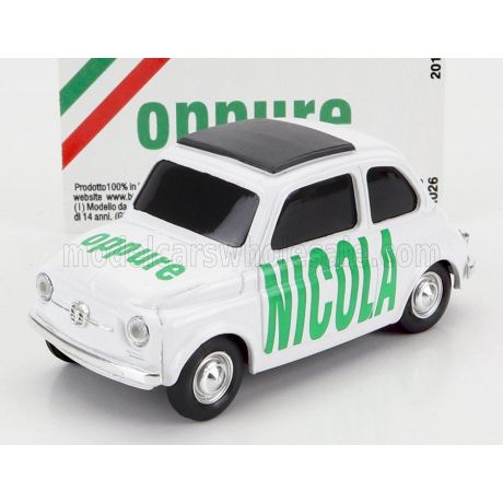 BRUMM FIAT 500 NICOLA - OPPURE - WHITE 1/43