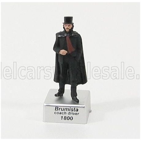 BRUMM FIGURES BRUMMISTA IN PIEDI + PIEDISTALLO - BLACK 1/43