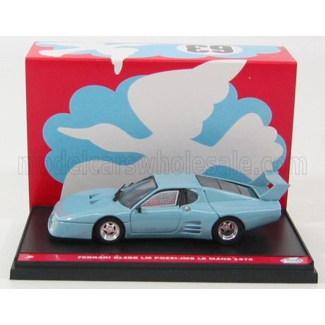 BRUMM FERRARI 512BB LM N 62-63 24h LE MANS 1979 - RED LIGHT BLUE 1/43