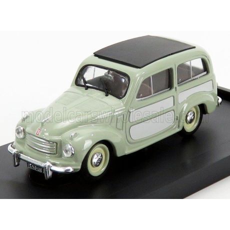 BRUMM FIAT 500C BELVEDERE CHIUSA 1951 - VERY LIGHT GREEN GREY 1/43