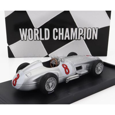 BRUMM MERCEDES BENZ F1 W196 N 8 WORLD CHAMPION WINNER DUTCH GP 1955 JUAN MANUEL FANGIO - SILVER 1/43