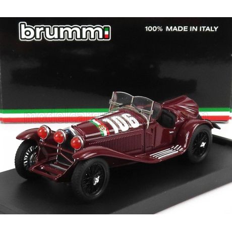 BRUMM ALFA ROMEO 2300 SPIDER N 106 WINNER MILLE MIGLIA 1932 B.BORZACCHINI - A.BIGNAMI - BORDEAUX 1/43