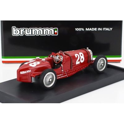 BRUMM BUGATTI F1  TIPO 59 N 28 MONACO GP 1934 TAZIO NUVOLARI - RED 1/43