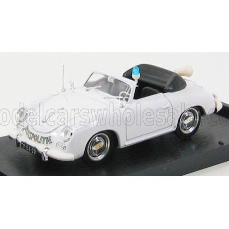 BRUMM PORSCHE 356 CABRIOLET POLICE OLANDESE 1952 - WHITE 1/43