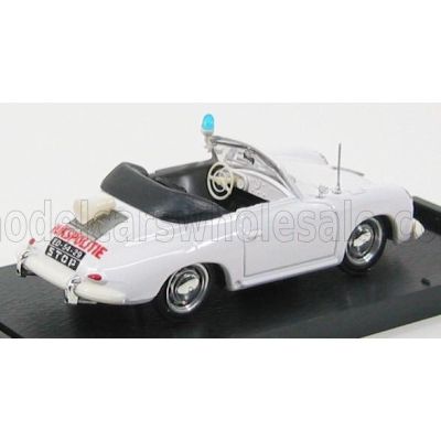 BRUMM PORSCHE 356 CABRIOLET POLICE OLANDESE 1952 - WHITE 1/43