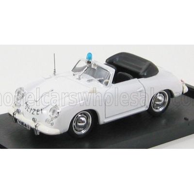 BRUMM PORSCHE 356 SPIDER OPEN POLICE SVIZZERA 1952 - WHITE 1/43
