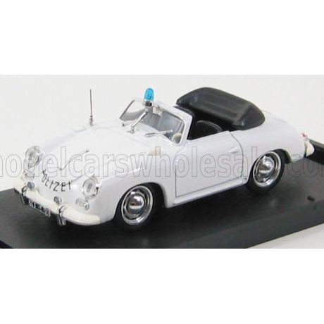 BRUMM PORSCHE 356 SPIDER OPEN POLICE SVIZZERA 1952 - WHITE 1/43