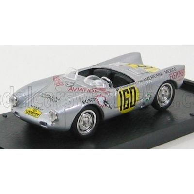 BRUMM PORSCHE 550 RS CARRERA MEXICO 1953 HANS HERRMANN - SILVER 1/43