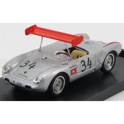 BRUMM PORSCHE 550 RS N 34 1000Km NURBURGRING 1956 MICHAEL MAY - PIERRE MAY - SILVER 1/43