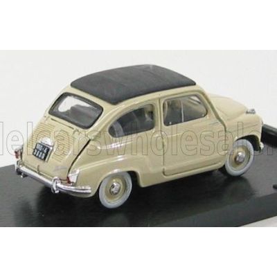 BRUMM FIAT 600 1956 TETTO CHIUSO - CLOSED ROOF - BEIGE CHIARO 1/43