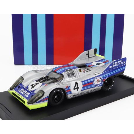 BRUMM PORSCHE 917K MARTINI RACING TEAM N 4 1000km MONZA 1971 HELMUT MARKO - GIJS VAN LENNEP - SILVER BLUE 1/43