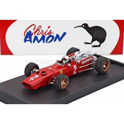 BRUMM FERRARI F1  312 N 2 ITALY GP 1967 CHRIS AMON - WITH DRIVER FIGURE - RED 1/43