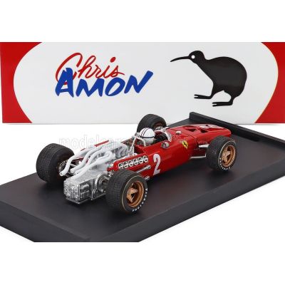 BRUMM FERRARI F1  312 N 2 ITALY GP 1967 CHRIS AMON - WITH DRIVER FIGURE - RED 1/43