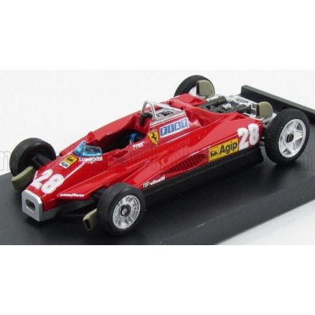 BRUMM FERRARI F1  126C2 N 28 SAN MARINO IMOLA GP 1982 DIDIER PIRONI T-CAR - VERSIONE DA TRASPORTO - TRANSPORT VERSION - RED 1/43
