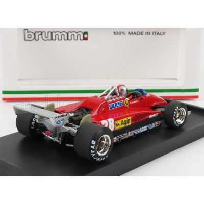 BRUMM FERRARI F1  126C2 N 28 3rd ITALY GP 1982 MARIO ANDRETTI - WITH DRIVER FIGURE - RED 1/43