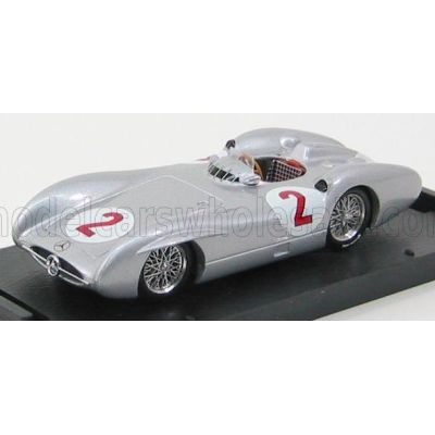 BRUMM MERCEDES BENZ F1  W196C GP GB N 2 1954 KARL KLING - SILVER 1/43