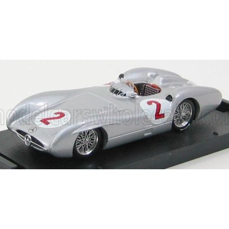 BRUMM MERCEDES BENZ F1  W196C GP GB N 2 1954 KARL KLING - SILVER 1/43