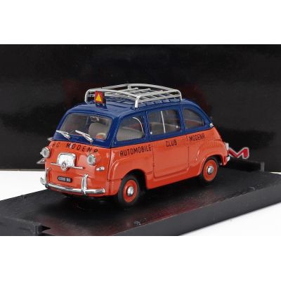 BRUMM FIAT 600 MULTIPLA AUTOMOBIL CLUB MODENA 1956 - ORANGE BLUE 1/43
