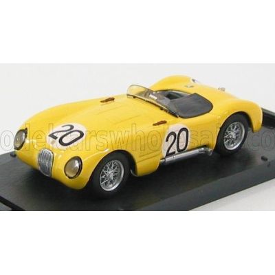 BRUMM JAGUAR C TYPE 9th LE MANS 1953 LAURENT-TORNACO N 20 - YELLOW 1/43