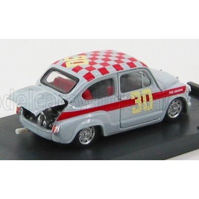 BRUMM FIAT 600 ABARTH 1000 N 30 4h DI MONZA 1966 G.BAGHETTI - GREY RED 1/43