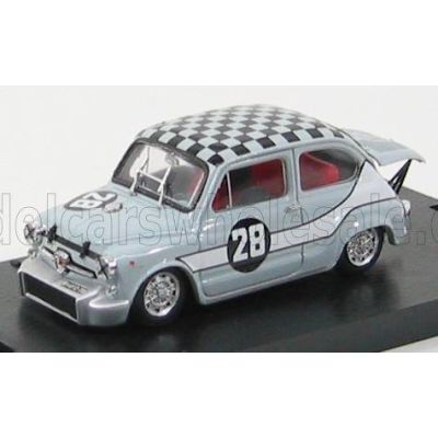 BRUMM FIAT 600 ABARTH 1000 BERLINA N 28 SCUDERIA ABARTH 2nd ZANDVOORT TROPHY 1969 - GREY 1/43
