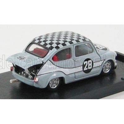 BRUMM FIAT 600 ABARTH 1000 BERLINA N 28 SCUDERIA ABARTH 2nd ZANDVOORT TROPHY 1969 - GREY 1/43