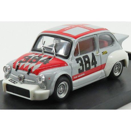 BRUMM FIAT 600 1000 ABARTH N 384 PREPARATA SPAGNOL TRENTO-BONDONE 1971 DANTE GARGAN - GREY WHITE 1/43