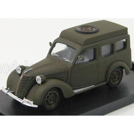 BRUMM FIAT 1100 FURGONE CARABINIERI RADIOMOBILE 1950 - MILITARY GREEN 1/43