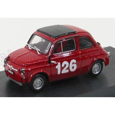 BRUMM FIAT 500 59 ABARTH N 126 PREMIO CAMPAGNANO VALLELUNGA 1965 RAFFAELE PINTO - RED 1/43