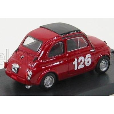 BRUMM FIAT 500 59 ABARTH N 126 PREMIO CAMPAGNANO VALLELUNGA 1965 RAFFAELE PINTO - RED 1/43
