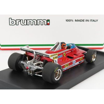 BRUMM FERRARI F1  312T5 N 2 MONACO GP 1980 GILLES VILLENEUVE - WITH DRIVER FIGURE - RED 1/43