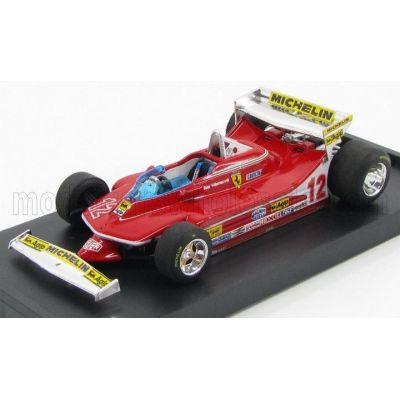 BRUMM FERRARI F1  312T4 N 12 PROVE ALA POSTERIORE OVEST USA GP 1979 GILLES VILLENEUVE - RED 1/43
