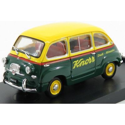 BRUMM FIAT 600 MULTIPLA VEICOLO COMMERCIALE BRODO KNORR 1956 - YELLOW BLUE 1/43