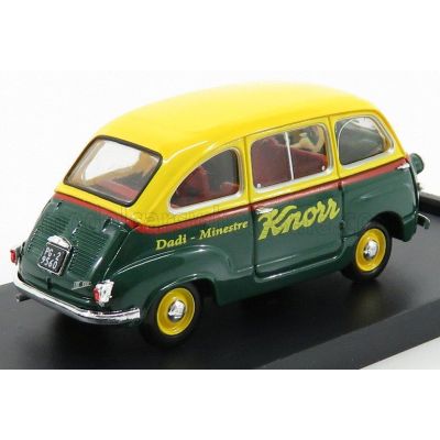BRUMM FIAT 600 MULTIPLA VEICOLO COMMERCIALE BRODO KNORR 1956 - YELLOW BLUE 1/43