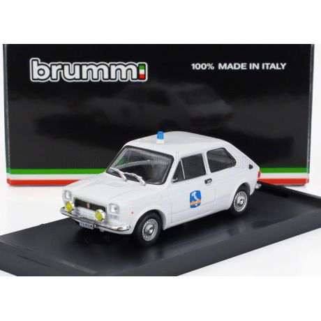 BRUMM FIAT 127 1-SERIES SOCIETA' AUTOSTRADE COMO-CHIASSO 1971 - WHITE 1/43