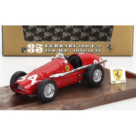 BRUMM FERRARI F1  500F2 N 34 WORLD CHAMPION 1952 ALBERTO ASCARI - BRUMM WIN - YES WE CAN CASSAZIONE 7 LUGLIO 2022 - RED 1/43