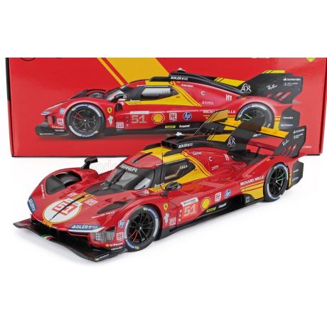 BURAGO FERRARI 499P 3.0L TURBO V6 TEAM FERRARI AF CORSE N 51 3rd 24h LE MANS 2024 ALESSANDRO PIER GUIDI - JAMES CALADO - ANTONIO