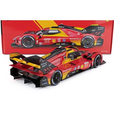 BURAGO FERRARI 499P 3.0L TURBO V6 TEAM FERRARI AF CORSE N 51 3rd 24h LE MANS 2024 ALESSANDRO PIER GUIDI - JAMES CALADO - ANTONIO