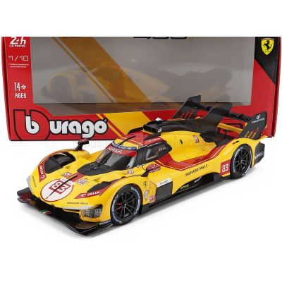 BURAGO FERRARI 499P 3.0L TURBO V6 TEAM AF CORSE N 83 WINNER 24h LE MANS 2025 ROBERT KUBICA - PHIL HANSON - YIFEI YE - YELLOW RED