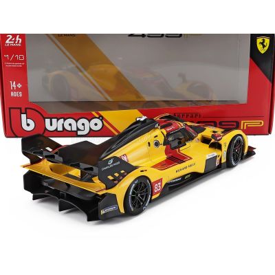 BURAGO FERRARI 499P 3.0L TURBO V6 TEAM AF CORSE N 83 WINNER 24h LE MANS 2025 ROBERT KUBICA - PHIL HANSON - YIFEI YE - YELLOW RED