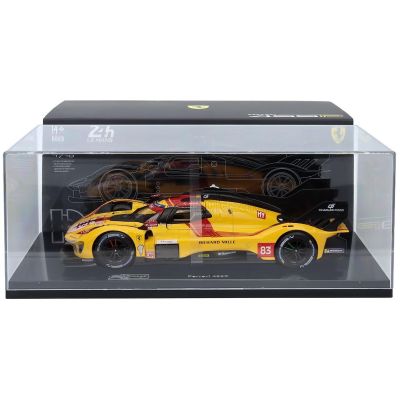 BURAGO FERRARI 499P 3.0L TURBO V6 TEAM AF CORSE N 83 WINNER 24h LE MANS 2025 ROBERT KUBICA - PHIL HANSON - YIFEI YE - CON VETRIN