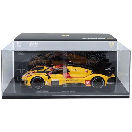 BURAGO FERRARI 499P 3.0L TURBO V6 TEAM AF CORSE N 83 WINNER 24h LE MANS 2025 ROBERT KUBICA - PHIL HANSON - YIFEI YE - CON VETRIN