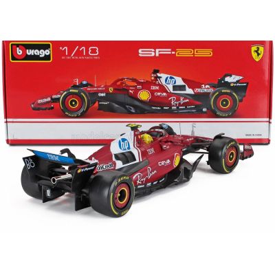BURAGO FERRARI F1  SF-25 TEAM SCUDERIA FERRARI HP N 44 SEASON 2025 LEWIS HAMILTON - RED 1/18