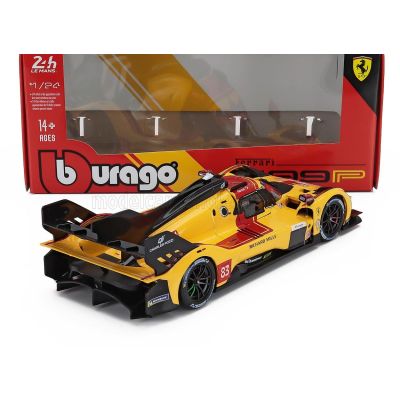 BURAGO FERRARI 499P 3.0L TURBO V6 TEAM AF CORSE N 83 WINNER 24h LE MANS 2025 ROBERT KUBICA - PHIL HANSON - YIFEI YE - YELLOW RED