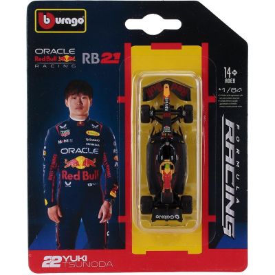 BURAGO RED BULL F1  RB21 TEAM ORACLE RED BULL RACING N 22 SEASON 2025 YUKI TSUNODA - BLUE YELLOW RED 1/64
